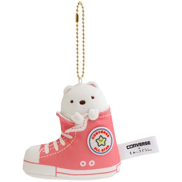 พวงกุญแจตุ๊กตา CONVERSE x Sumikko Gurashi (Limited) แบบ Shiro Kuma ขนาด 9 x 9 x 3 ซม.