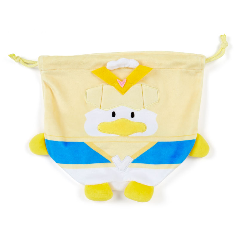 กระเป๋ารูดเชือก Sanrio Hapidanbui Hero Collection แบบ Ahiru no Pekkle ขนาด 19.5 x 11.5 x 26 ซม.