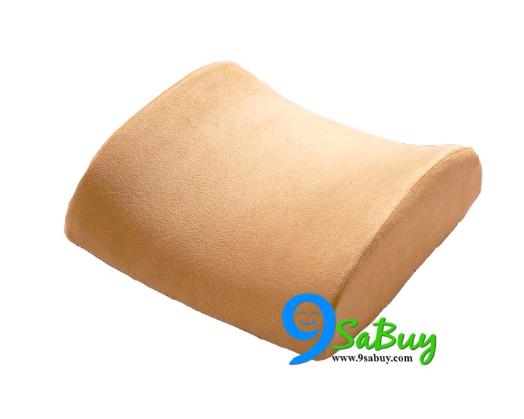 เบาะรองหลังเพื่อสุขภาพ memory foam สีครีม บรรเทาอาการ ปวดหลัง ส่งฟรี