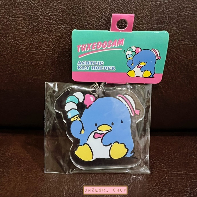 พวงกุญแจอะคริลิคแบบห่วงใหญ่จาก Sanrio ลาย Tuxedo Sam ขนาดสูง 6 ซม. ไม่รวมสาย