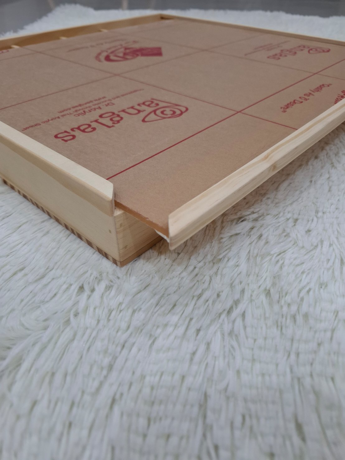 งานกล่องไม้ฝาสไลด์อะคริลิค