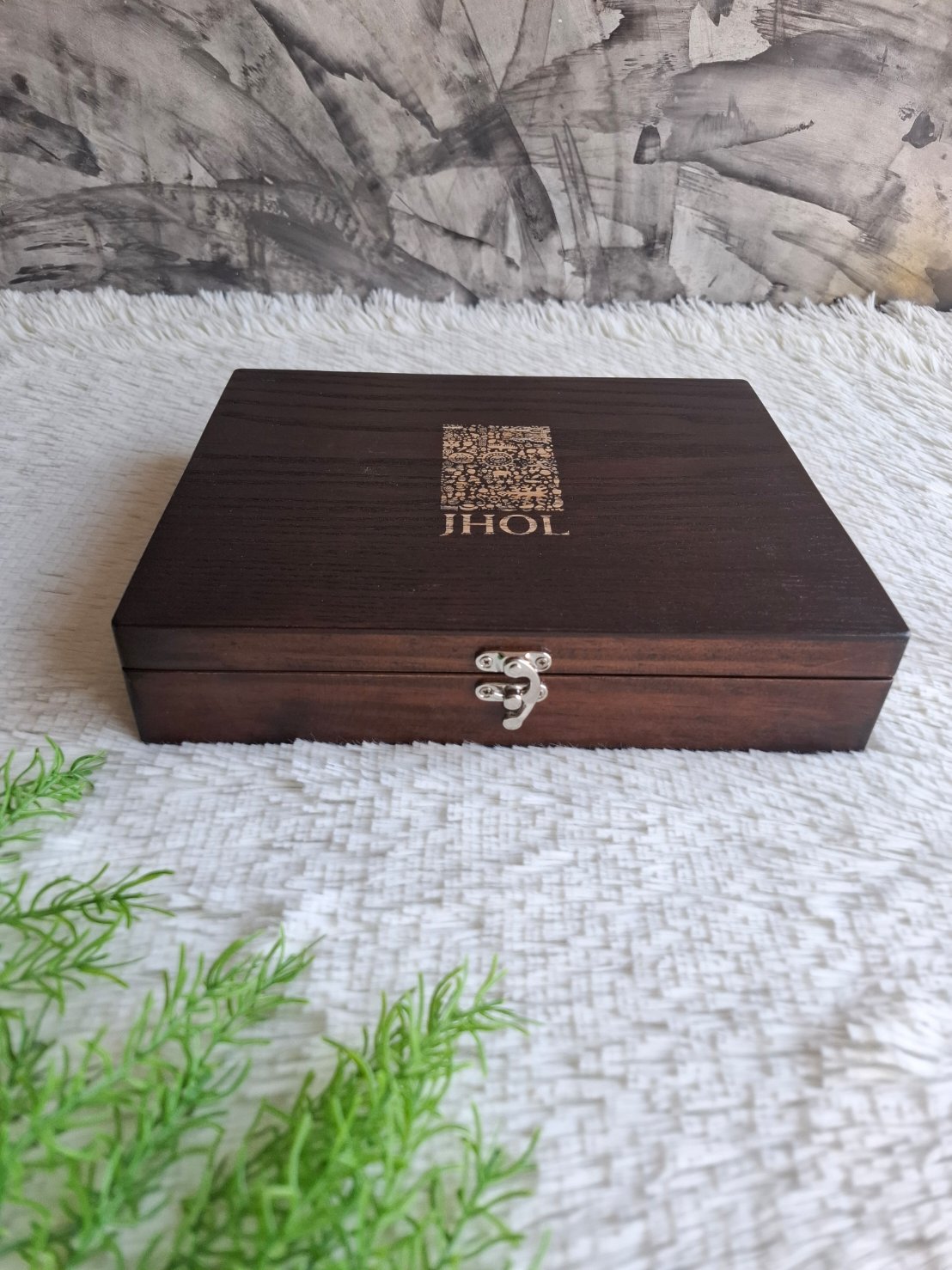 กล่องไม้ฝาล็อคแบ่งช่อง