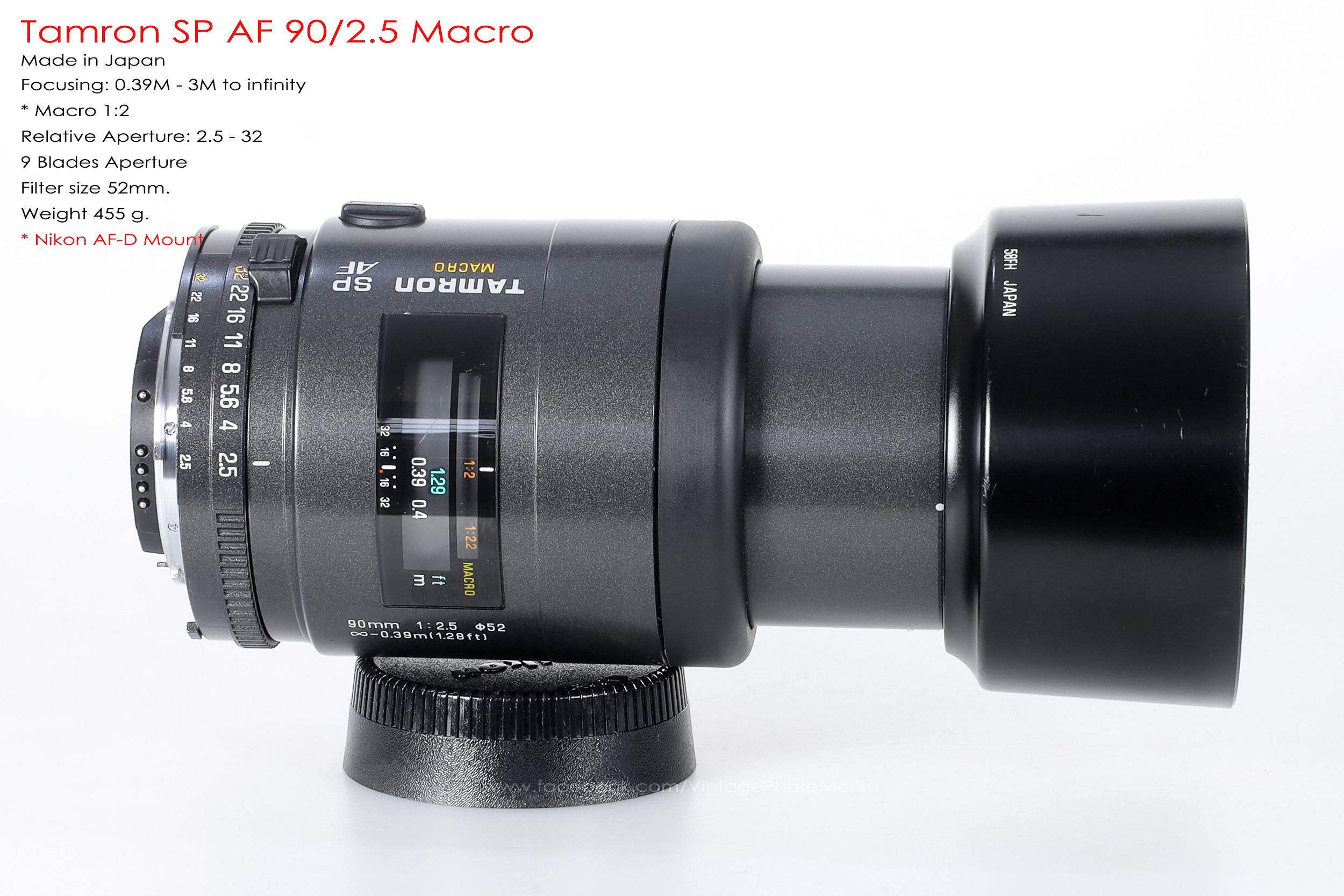 Tamron SP AF 90/2.5 Macro *Nikon AF-D Mount เลนส์มาโครพรอตเทรตสำหรับกล้อง Nikon DSLR