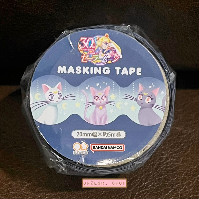 Sailor Moon 30th Anniversary Masking Tape ลายแมว ขนาด 2 ซม. ยาว 5 ม.