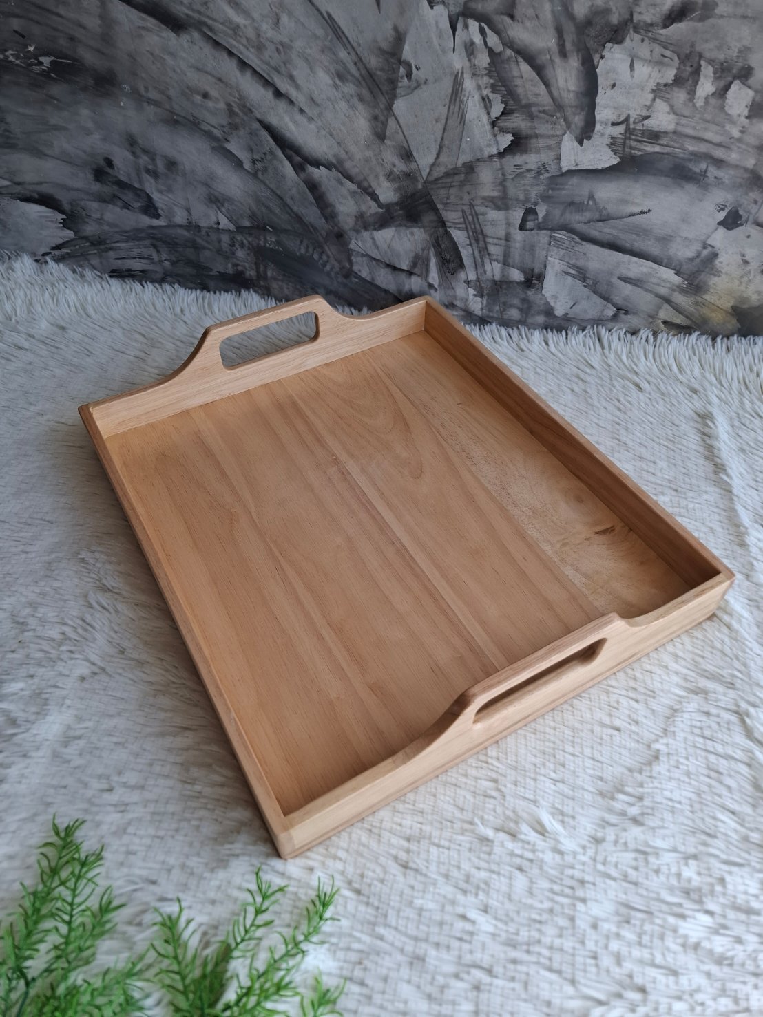 ถาดไม้ยางพารา