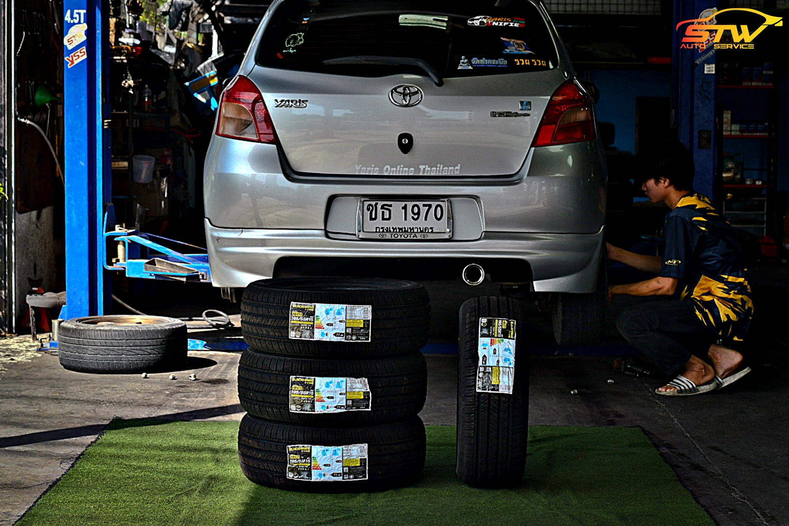ยาง BLACKHAWK HH11 195/55R15 85V ติดตั้งใส่ TOYOTA YARIS