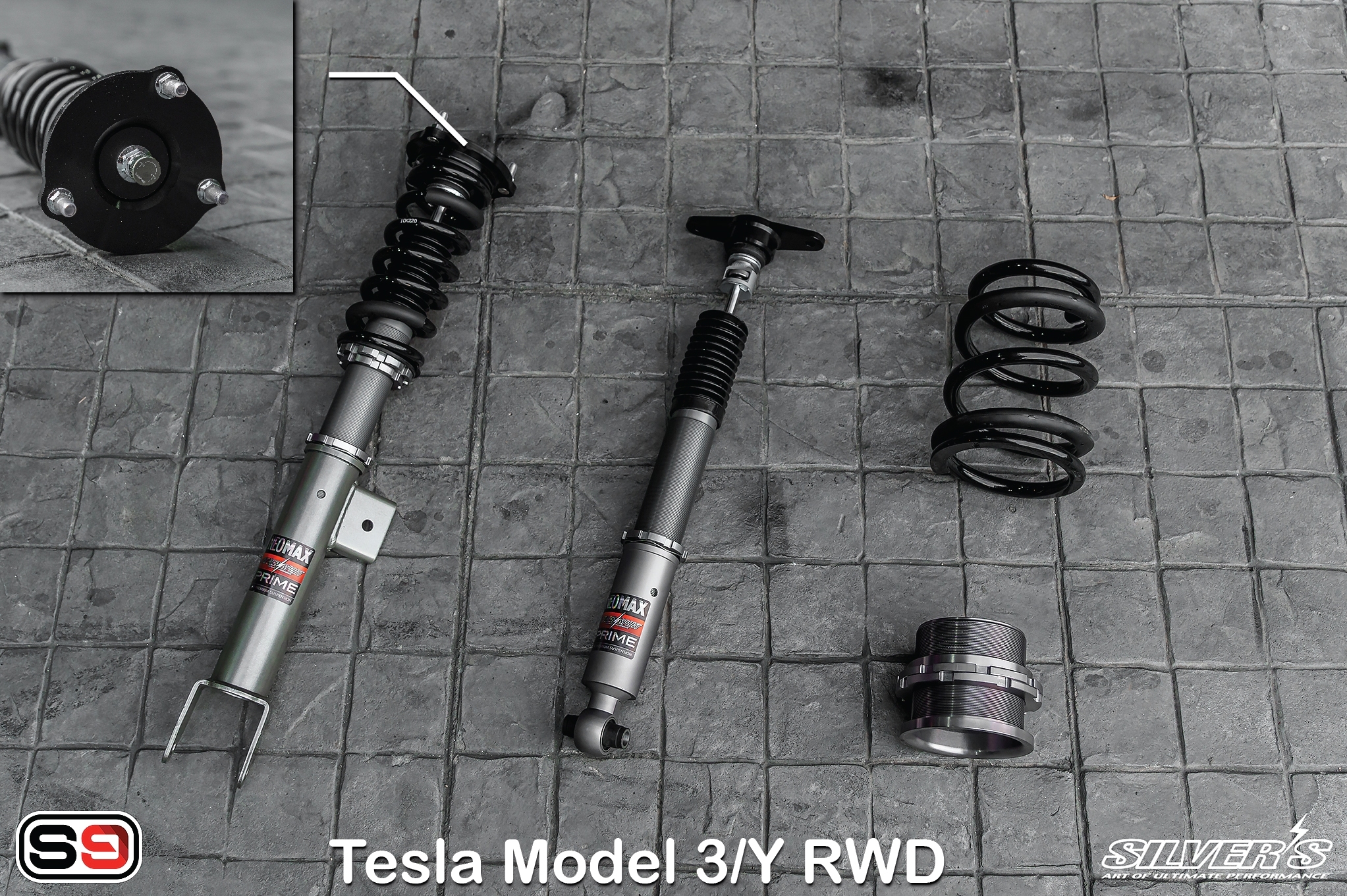 โช้คอัพ Silver’s รุ่น NeoMaxPrime สตรัทปรับเกลียว ใส่ Tesla