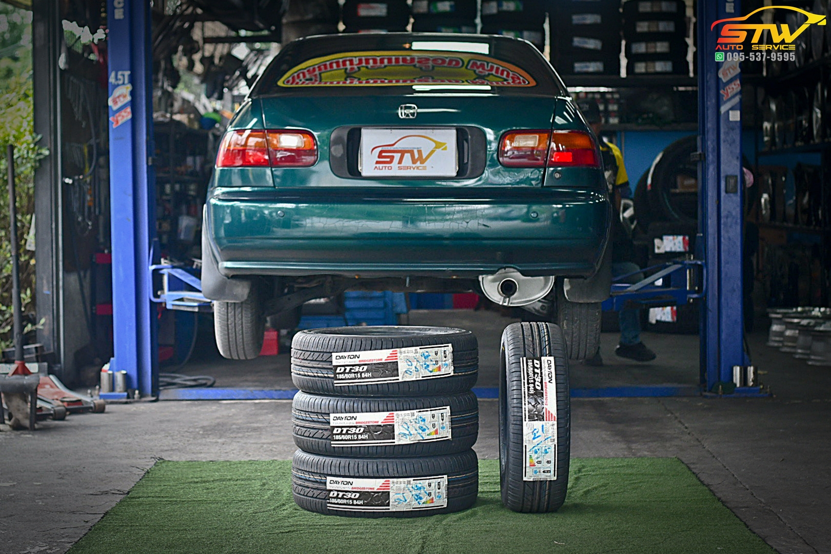 เปลี่ยนยาง HONDA CIVIC EK DAYTON DT30 185/60R15 84H