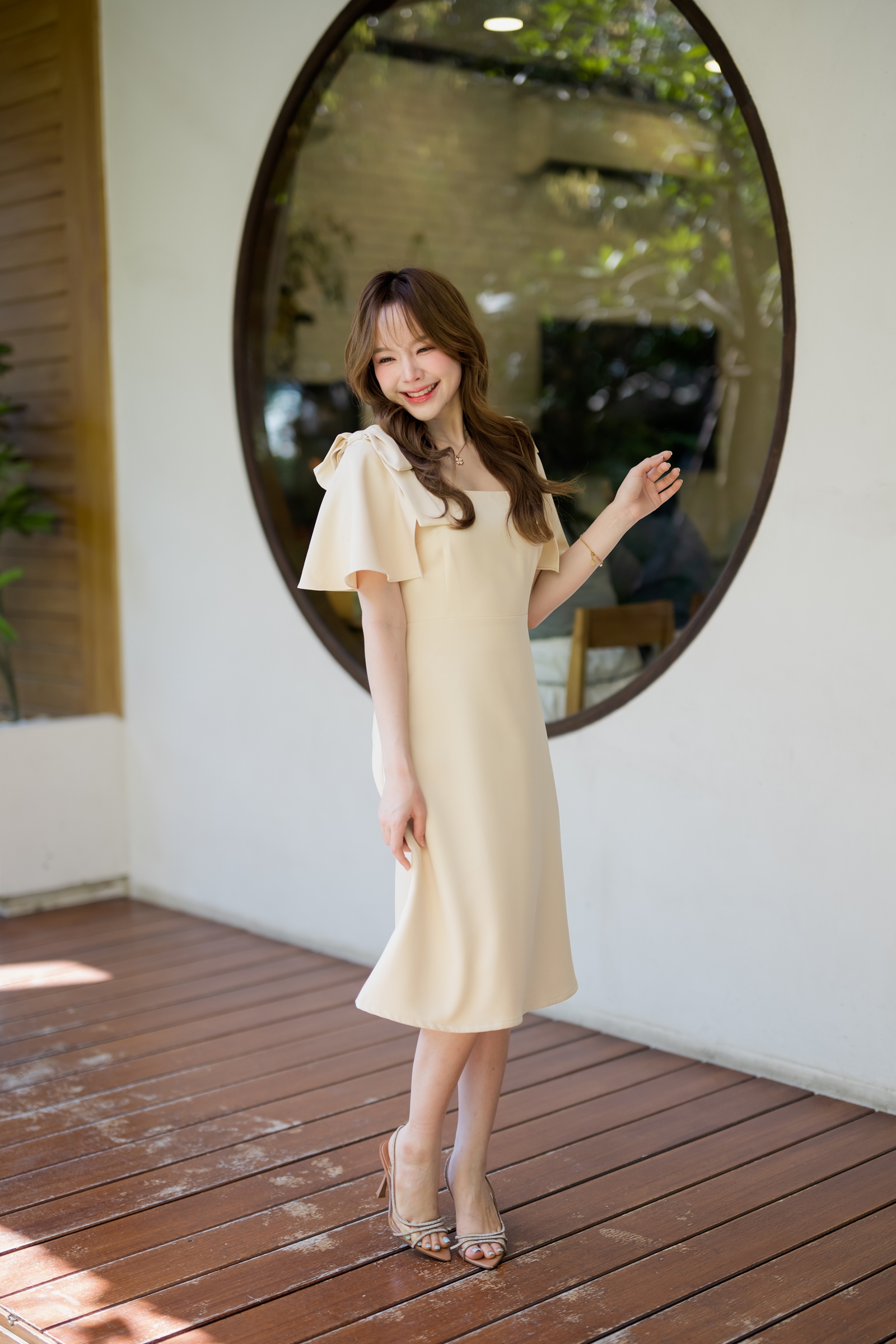 Bellette Bow Shoulder Dress