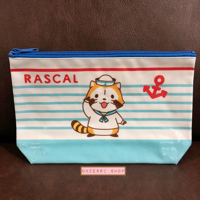 กระเป๋า Pouch แบบผ้าเคลือบ ลาย Rascal Marine ขนาด 12.5 x 20.5 x 4.5 ซม.