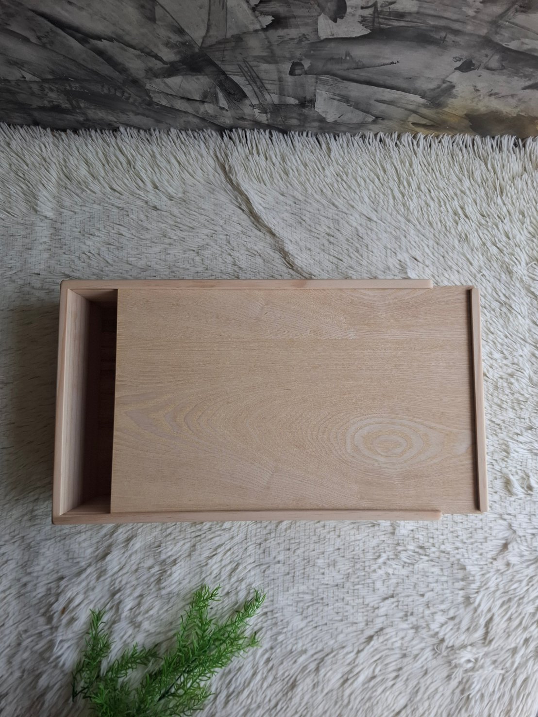 กล่องไม้สนแบบฝาสไลด์