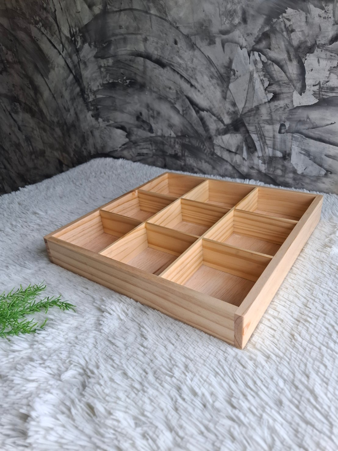 ถาดไม้แบ่งช่อง