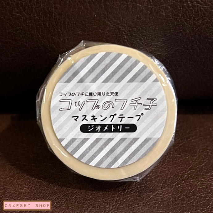 Masking Tape เทปตกแต่งจากญี่ปุ่นลายสาวน้อยเกาะแก้ว Cup no Fuchiko (Geometry) ขนาด 1.5 ซม. x 7 ม.
