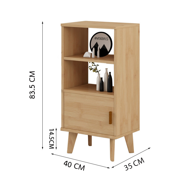 ตู้วางทีวีไม้ยางพารา รุ่น Combat-C40 สีธรรมชาติ 40x35x83.5 cm.