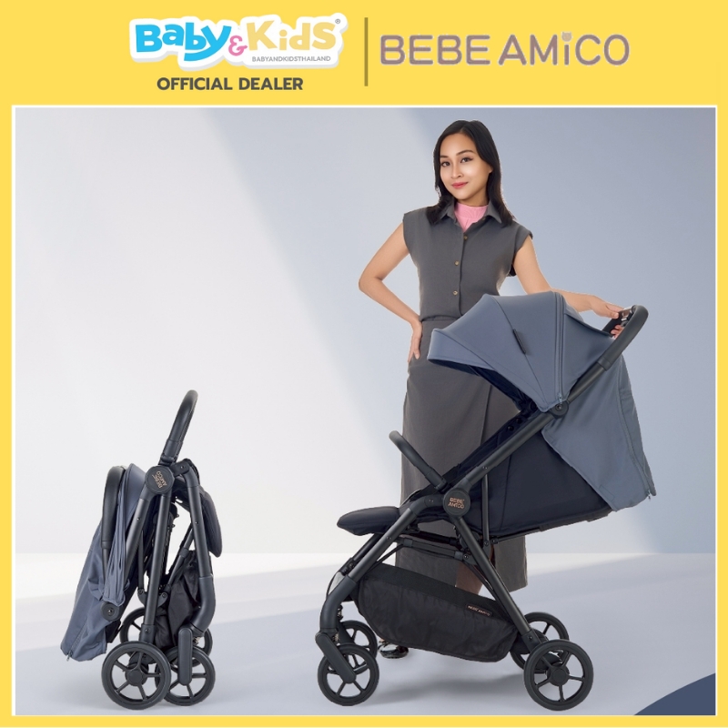 Bebe Amico รุ่น Luca รถเข็นเด็กแรกเกิดพรีเมียมจากอิตาลี Black