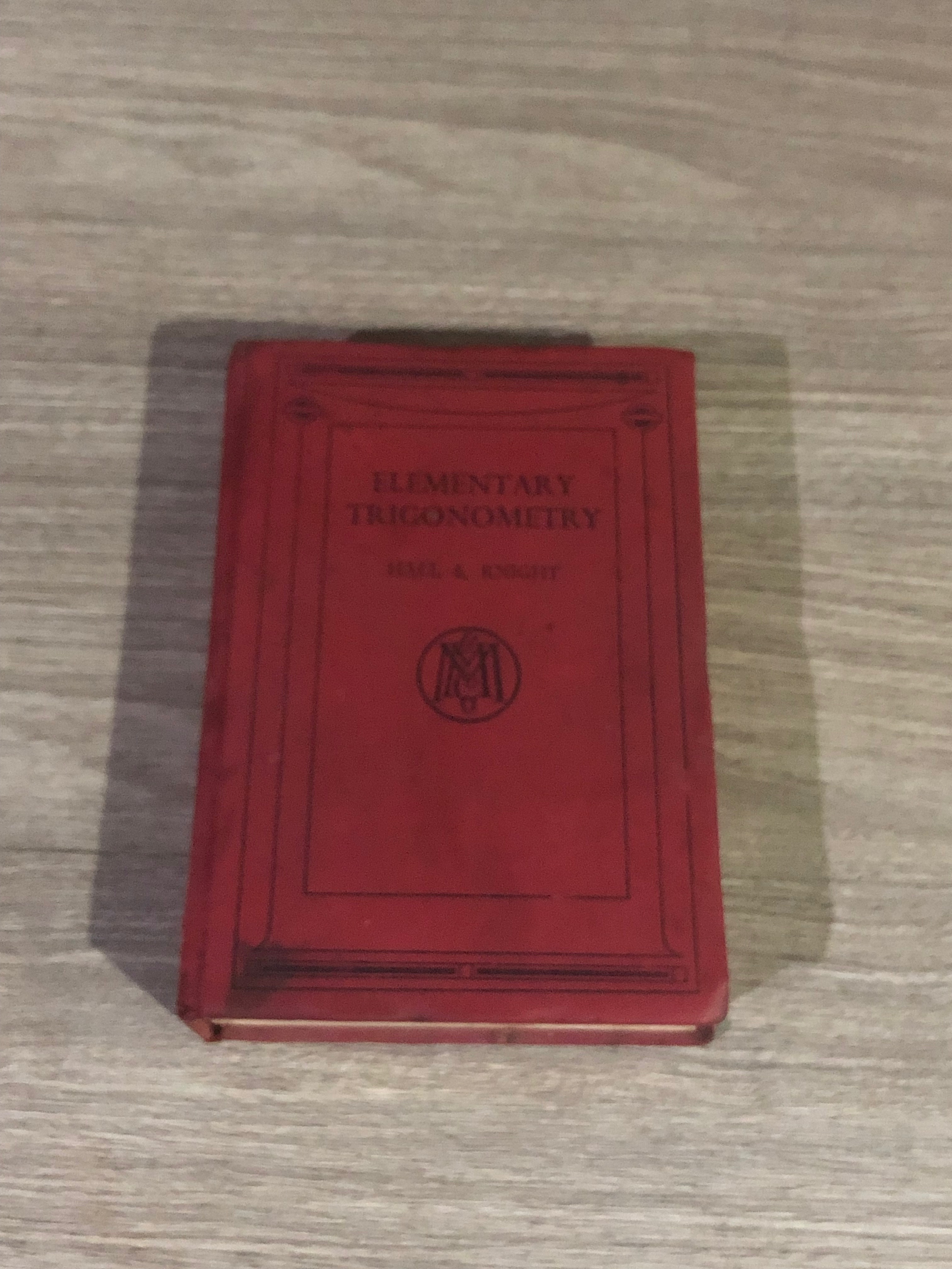 ELEMENTARY TRIGONOMETRY / HALL & KNIGHT