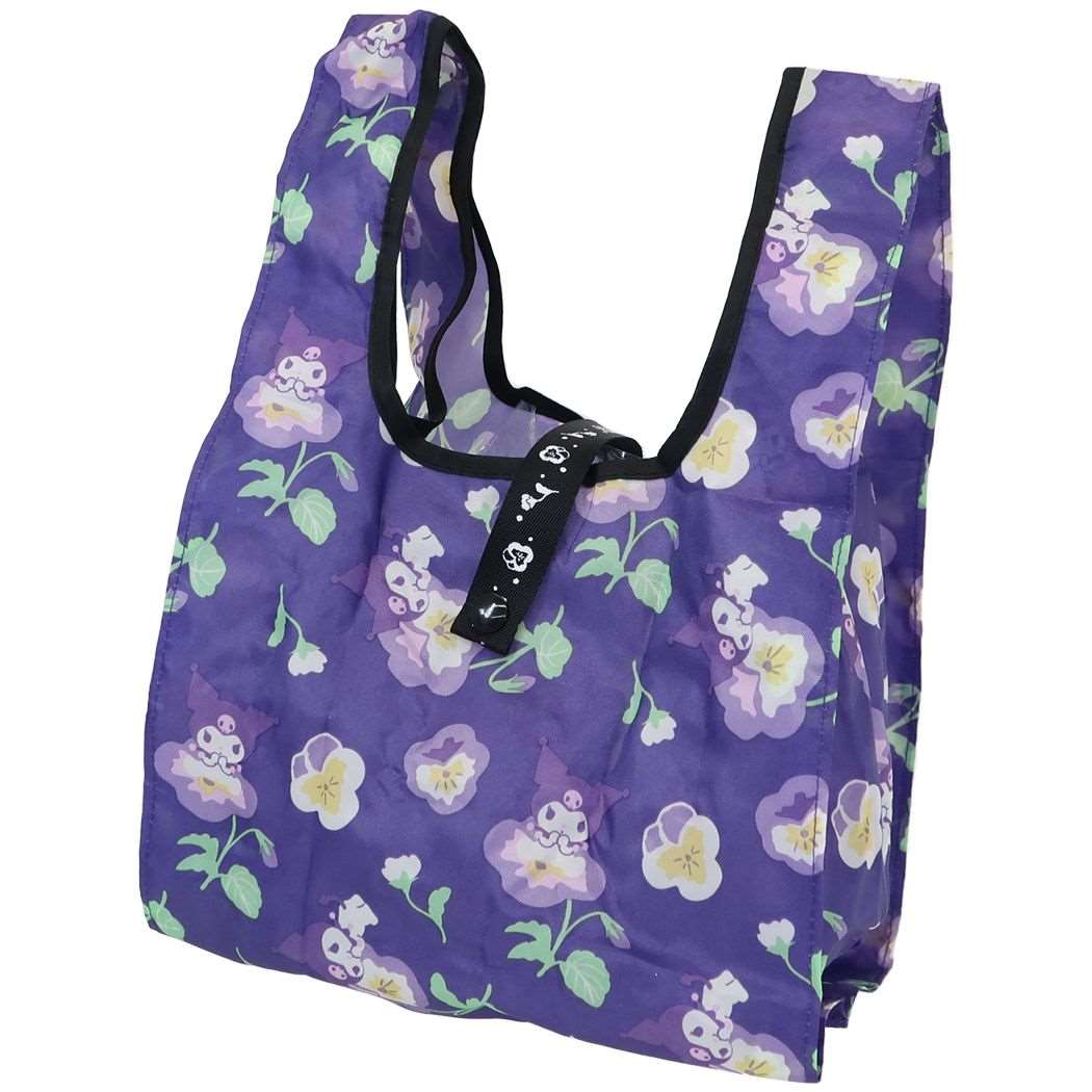 กระเป๋า Eco Bag - Petite Bag ลาย Kuromi สีม่วง พับได้ พกพาสะดวก ขนาด 22 x 29 x 16.5 ซม.