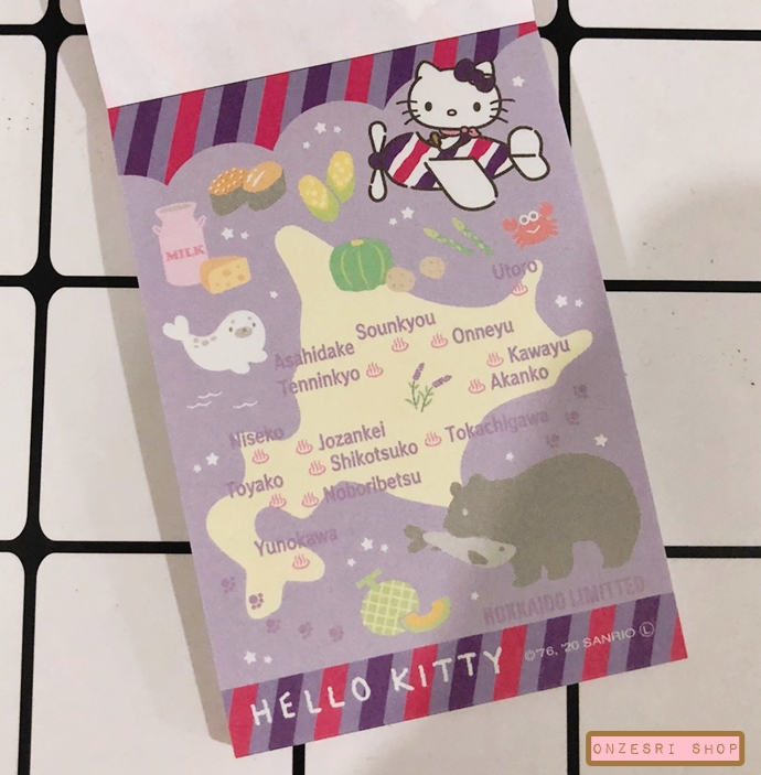 Set สมุดฉีกเล็ก Hello Kitty Hokkaido Limited 3 ลาย มีเฉพาะที่ Hokkaido Japan เท่านั้น ขนาดเล่มละ 5.5 x 8 ซม.