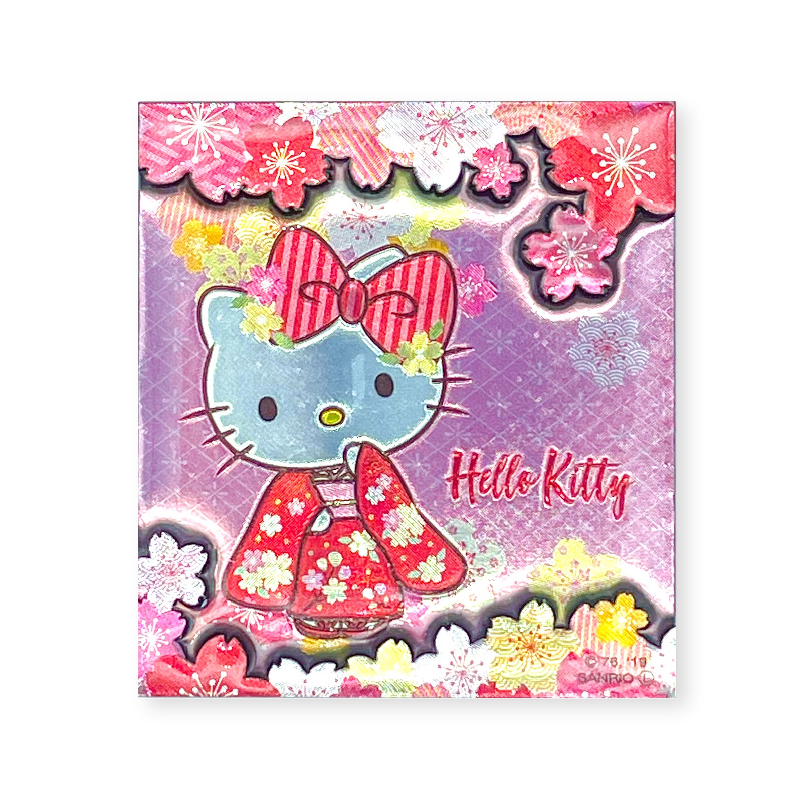 Hello Kitty Wood Magnet (Japan Limited) แบบดอกไม้ แม่เหล็กลายสวยวิ้ง ๆ ทำจากไม้ ด้านหลังเป็นแม่เหล็กทั้งผืนใหญ่ ด้านหน้าเป็นโลหะทำเป็นลายสวย ขนาด 7.3 x 8 x 0.7 ซม.