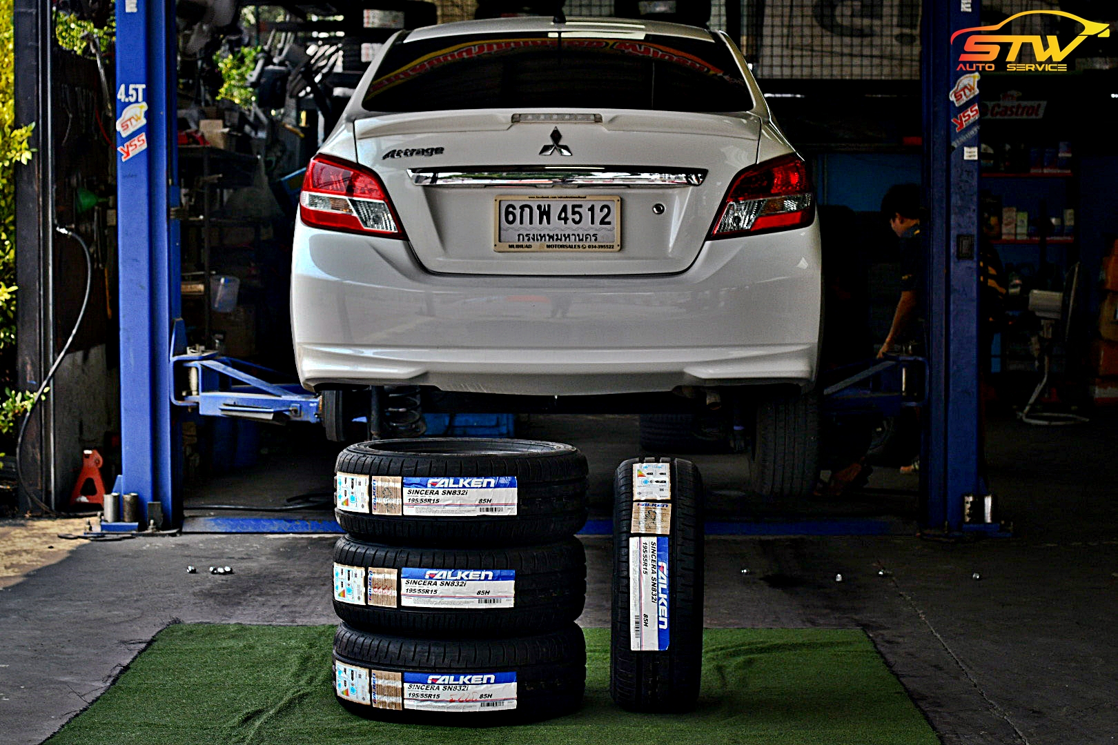 ยาง FALKEN SINCERA SN832i 195/55R15 85H ติดตั้งใส่ MITSUBISHI ATTRAGE