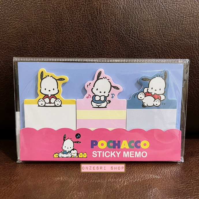 กระดาษโน้ตมีกาว Sanrio Characters Retro Collection Sticky Memo แบบ Pochacco ขนาด 7.9 x 13 x 0.3 ซม. มี 3 ลาย รวม 60 แผ่น