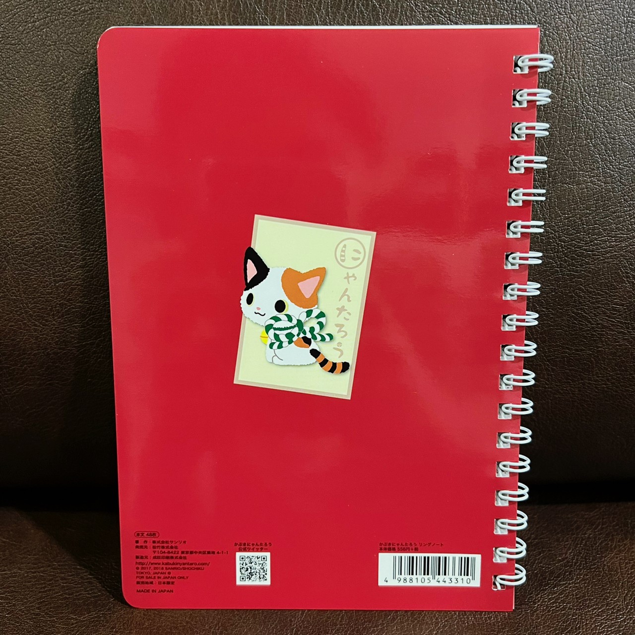 สมุดริมลวด Kabuki Nyantaro (Sanrio Japan Limited) ลาย Stage ขนาด B6 (18.4 x 13 ซม.) มี 96 หน้า