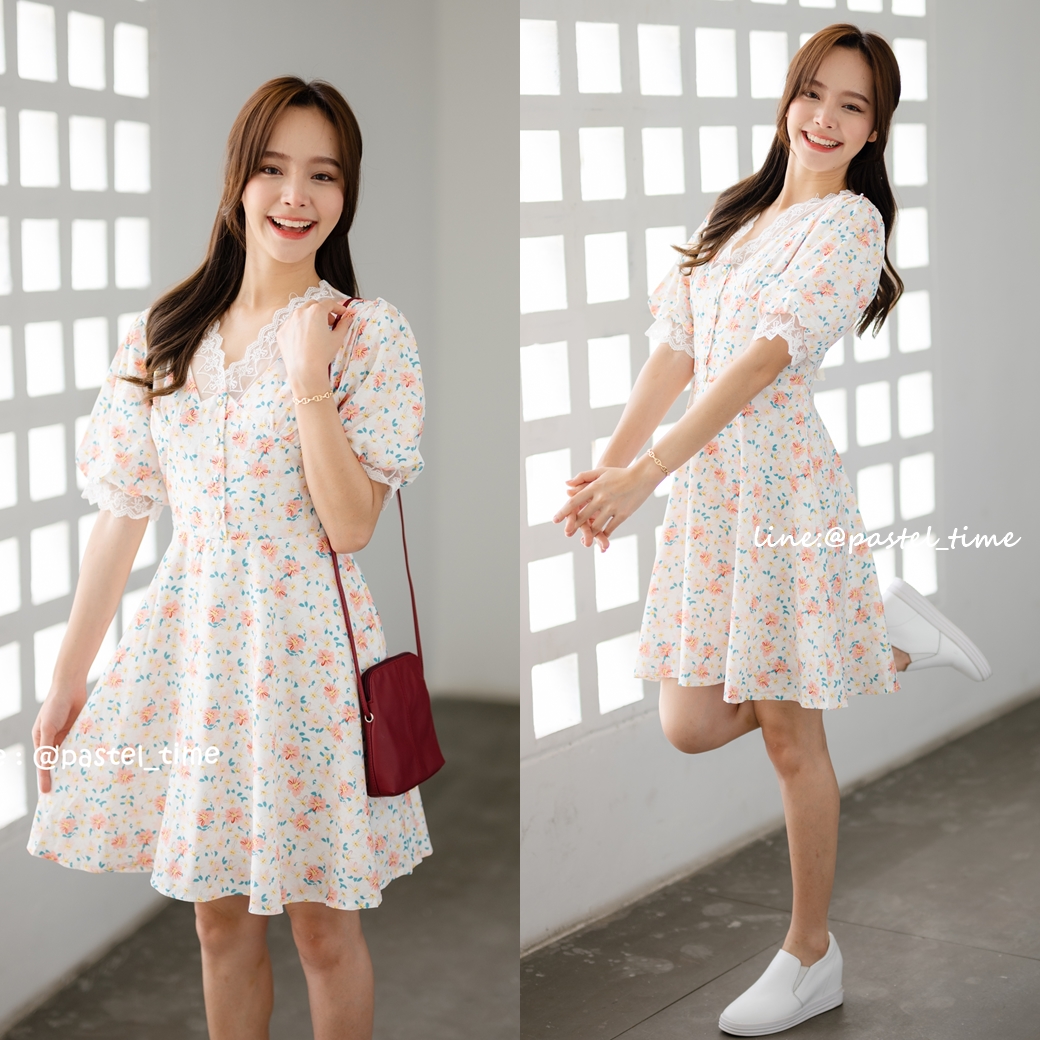 Valarie Floret Lace Deco Dress