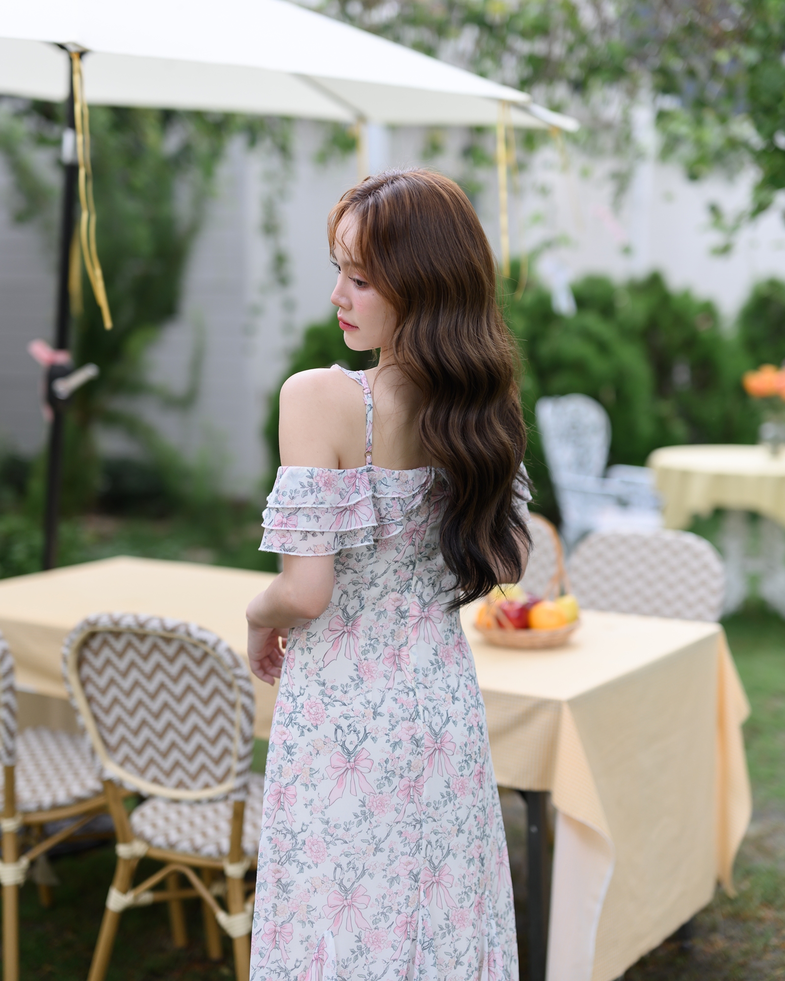 Coquette Bow Off-Shoulder Maxi Dress