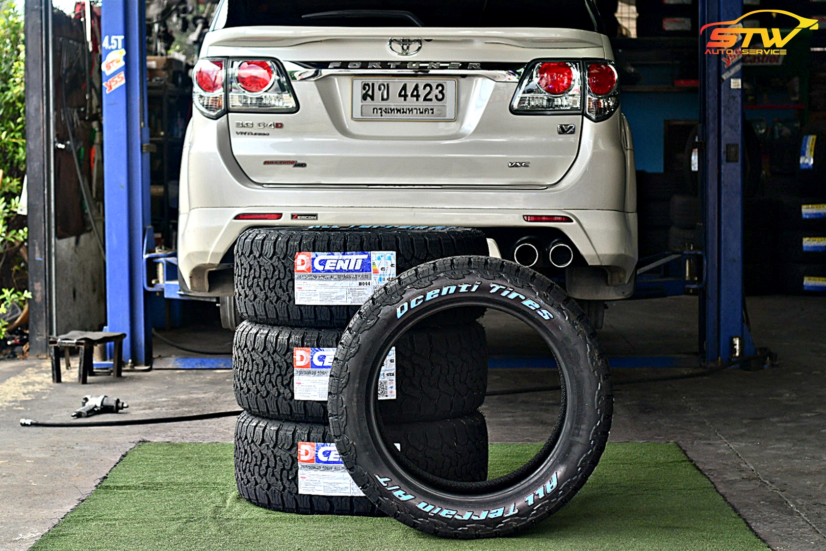 ยาง DCENTI HAMMER AT 265/50R20106H ติดตั้งใส่ TOYOTA FORTUNER