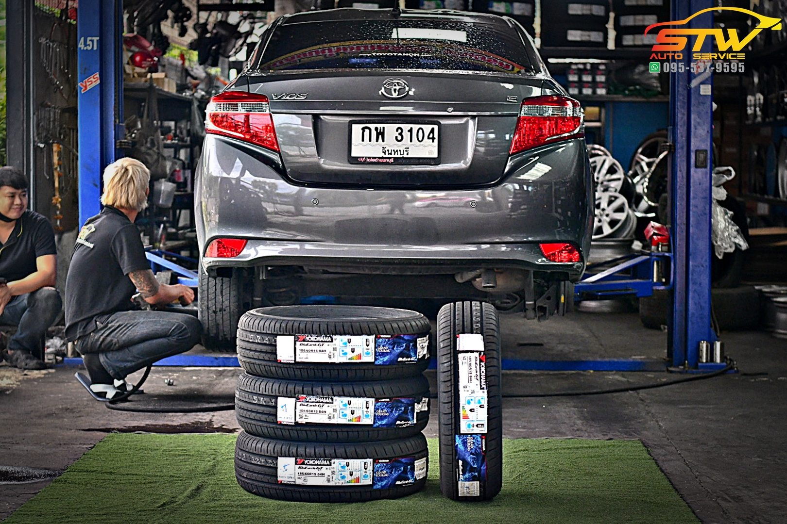 เปลี่ยนยาง TOYOTA VIOS YOKOHAMA BluEarth-GT AE51 185/60R15 84H