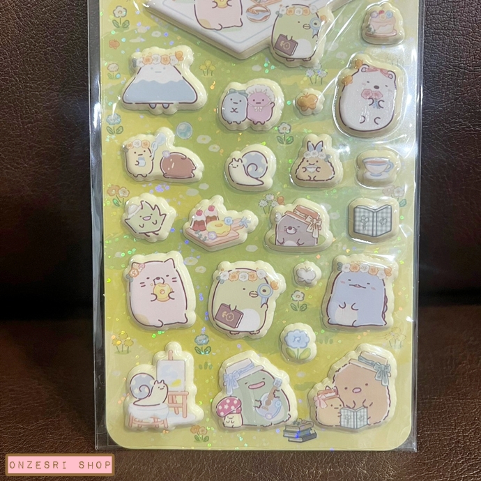 สติกเกอร์แบบนูน Funi Funi Sticker แบบ Sumikko Gurashi Picnic ขนาด 20 x 9.5 ซม.