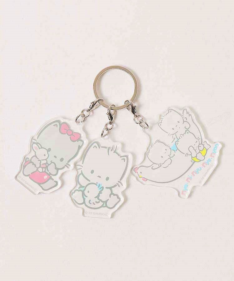 พวงกุญแจ Sanrio x Bleu Bleuet (Limited) แบบ Nya Ni Nyu Nye Nyon ห่อสีฟ้า ขนาด 5.7 x 5.7 ซม. มีเฉพาะที่ร้าน Bleu Bleuet ที่ญี่ปุ่นเท่านั้น