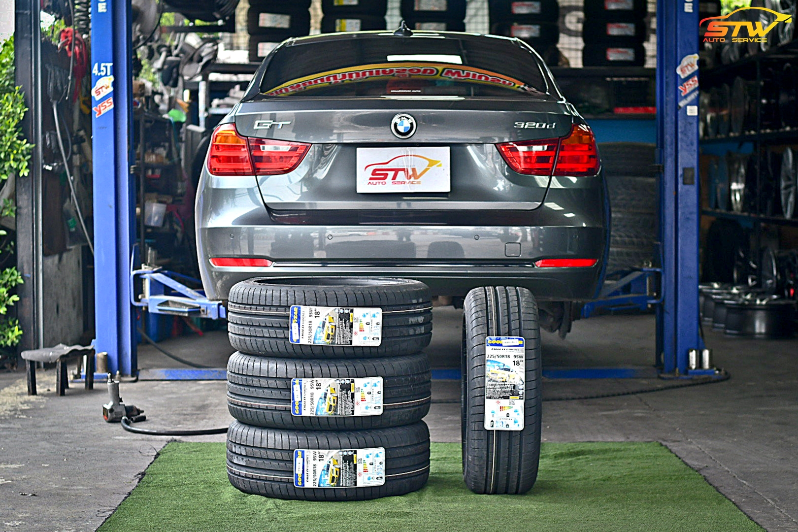 ยาง GOODYEAR EAGLE F1 ASYMMETRIC 3 ROF 225/50R18 95W ติดตั้งใส่ BMW SERIES 3 320d GT