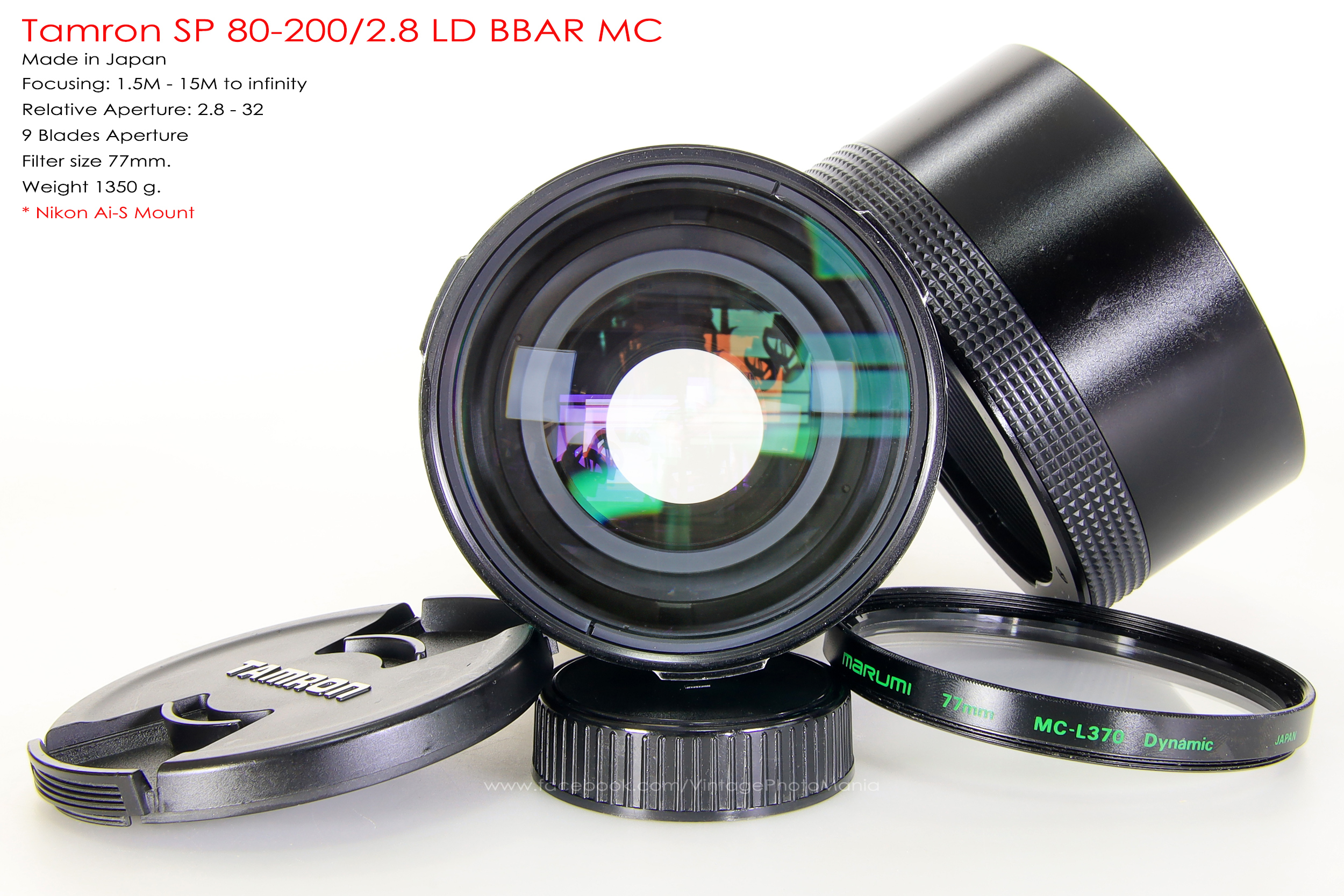 Tamron SP 80-200/2.8 LD BBAR MC *Nikon Ai-S Mount เลนส์ไวแสงตัวท๊อปหายาก