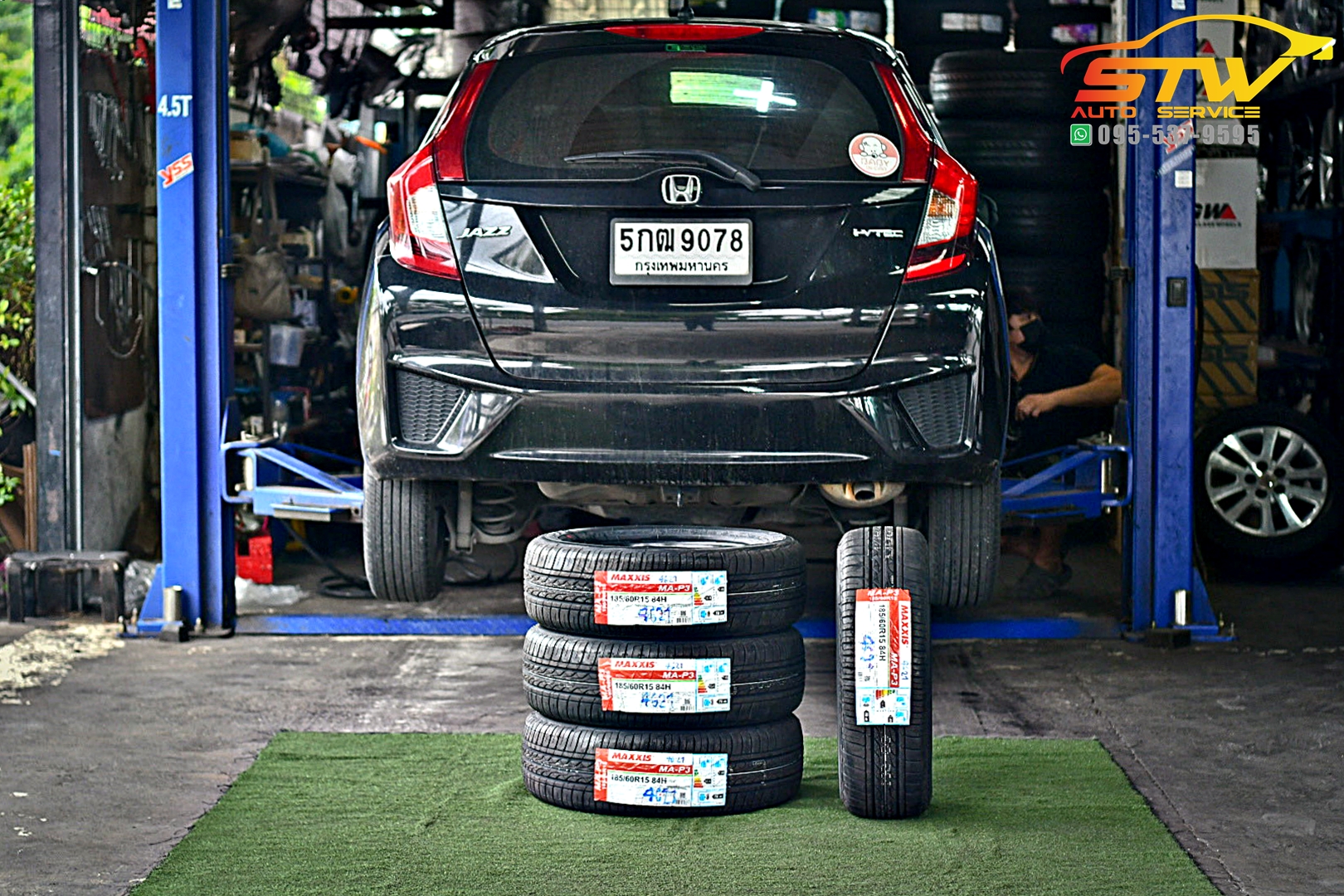 เปลี่ยนยาง HONDA JAZZ MAXXIS MA-P3 185/60R15 84H