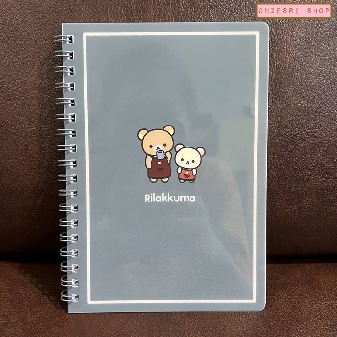 สมุดริมลวด BASIC RILAKKUMA HOME CAFE แบบสีเขียว ขนาด B6 (18 x 12.8 ซม.) 120 หน้า * ลดราคาค่ะ พอดีถ่ายรูปแล้วเจอรอยตรงมุมด้านล่างที่ปกหลัง