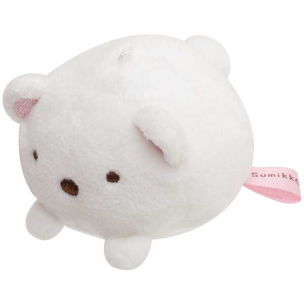 ตุ๊กตาเล็ก San-X แบบ Sumikko Gurashi (Shiro Kuma) ด้านบนมีที่ห้อย เอาโซ่หรือพวงกุญแจมาคล้องได้ ตรงตัวมีเม็ดถ่วงด้านใน ขนาด 5 x 6 x 6 ซม.