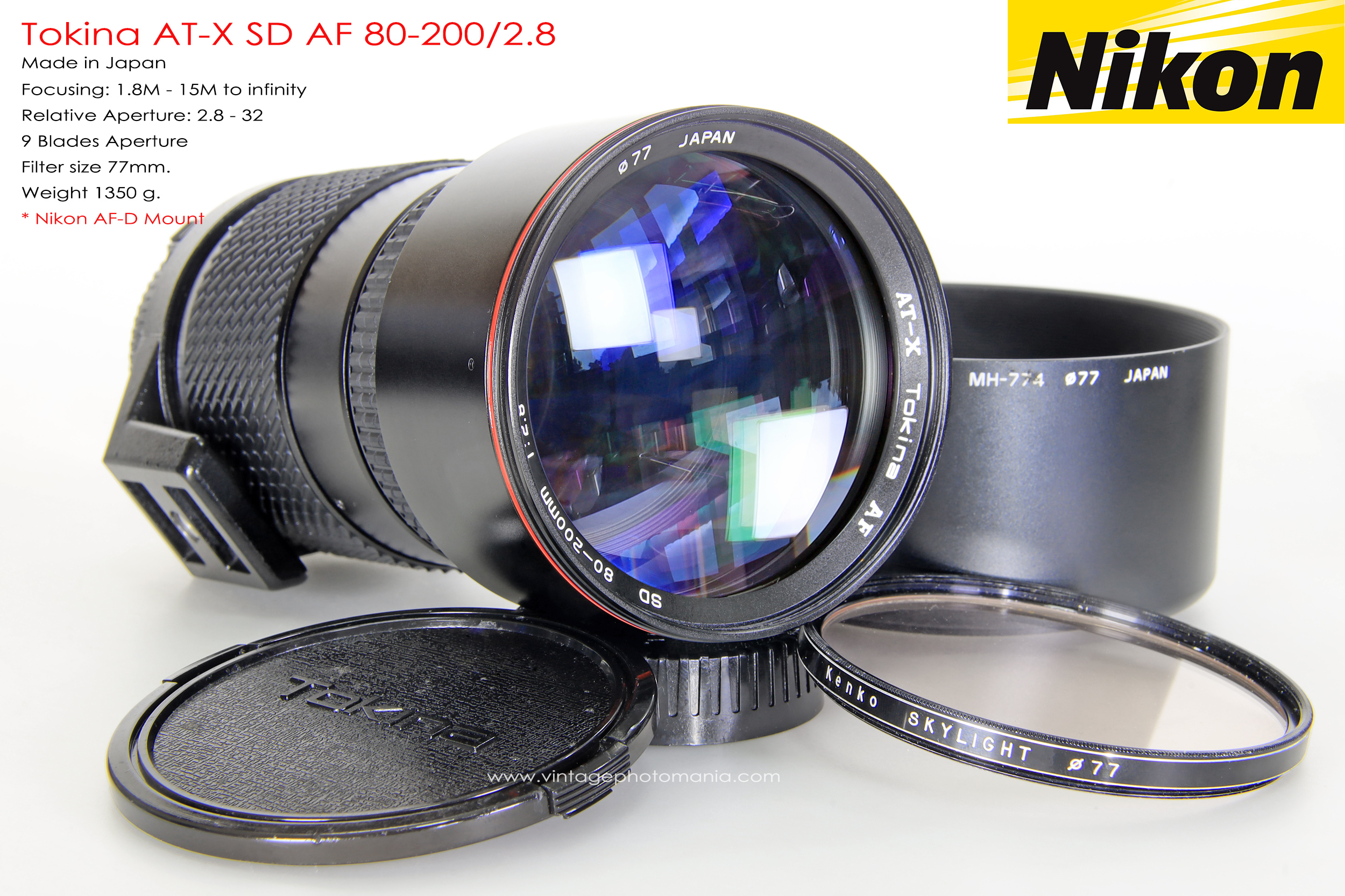 Tokina AT-X SD AF 80-200/2.8 *Nikon AF-D Mount เลนส์ซูมระดับโปรเอฟกว้างละลายหลังสวย