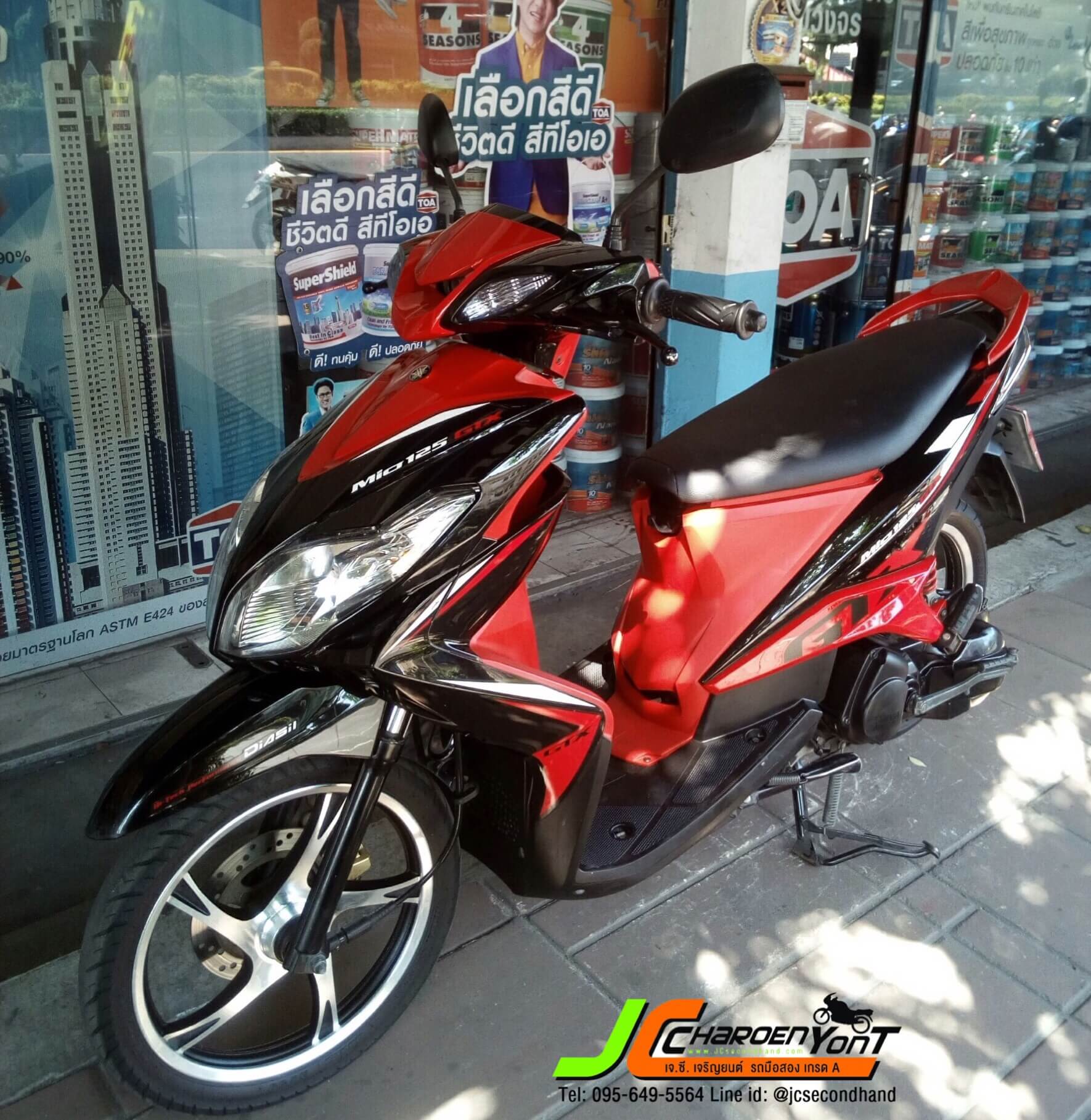 "คันนี้เห็นแล้วสะดุดเลย" YAMAHA MIO125-GTX จดทะเบียนปลายปี 55 รถสวยสีสด เครื่องเงียบ เดิม แน่น
