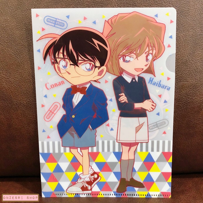 แฟ้มเล็กขนาด A5 ขนาด 14.5 x 20.5 ซม. Detective Conan Mini Clear File 4 ลาย Conan & Haibara (Colorful) มาพร้อมซองกระดาษใส่ลายเฉพาะ ไม่มีวางจำหน่ายทั่วไปนะคะ ต้องกดตู้ที่ญี่ปุ่นมาค่ะ