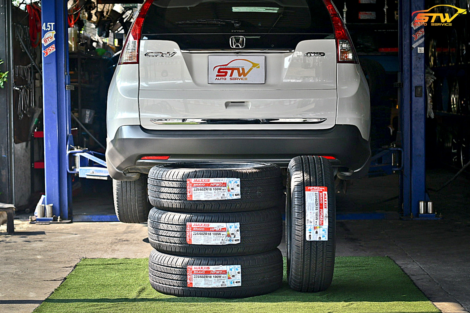 ยาง MAXXIS BRAVO HP-M3 SUV 225/60R18 100W ติดตั้งใส่ HONDA CRV