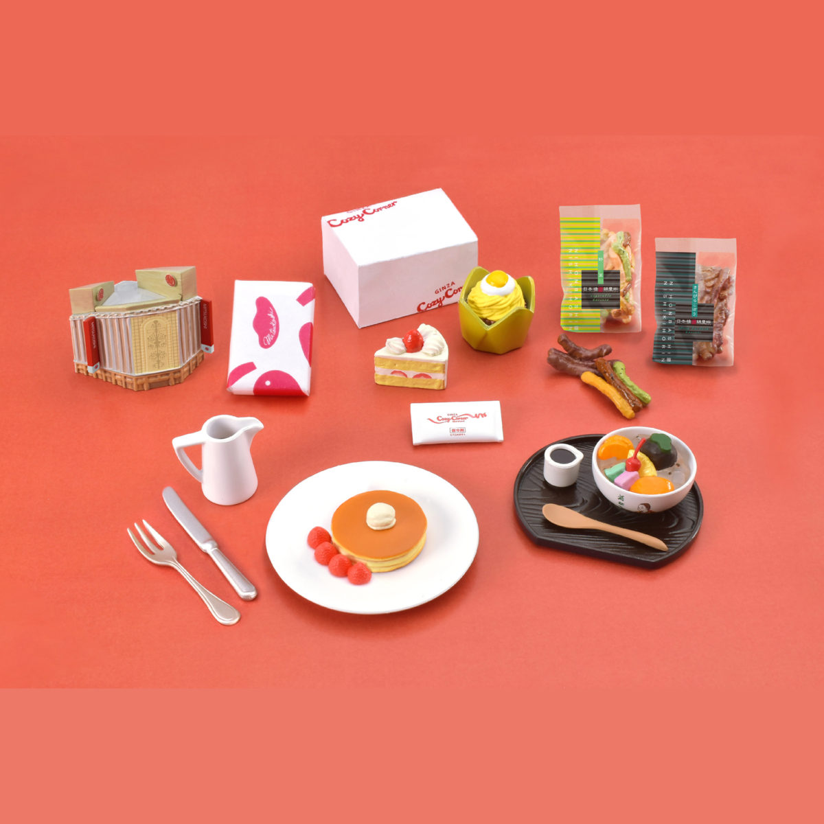 โมเดลขนมหวาน Hanako Super Mini Daiginza Miniature Collection (Limited) จากญี่ปุ่น เป็นโมเดลที่ทำร่วมกับนิตยสาร Hanako ของญี่ปุ่น รวมของดีย่าน Ginza ขนาดเล็ก น่ารักมาก มี 5 แบบให้เลือก