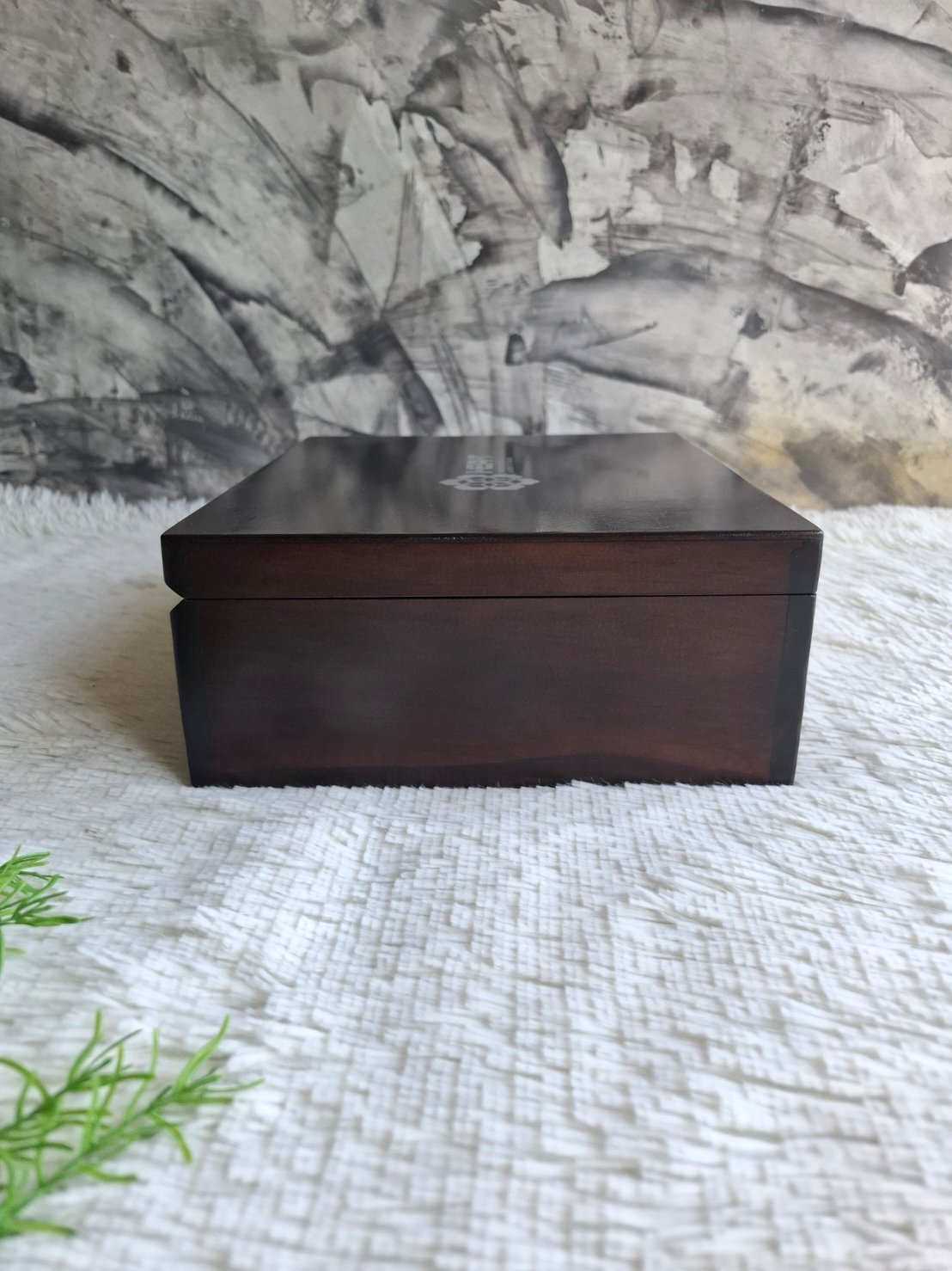 กล่องไม้ใส่ชุดน้ำหมึก+ปากกา