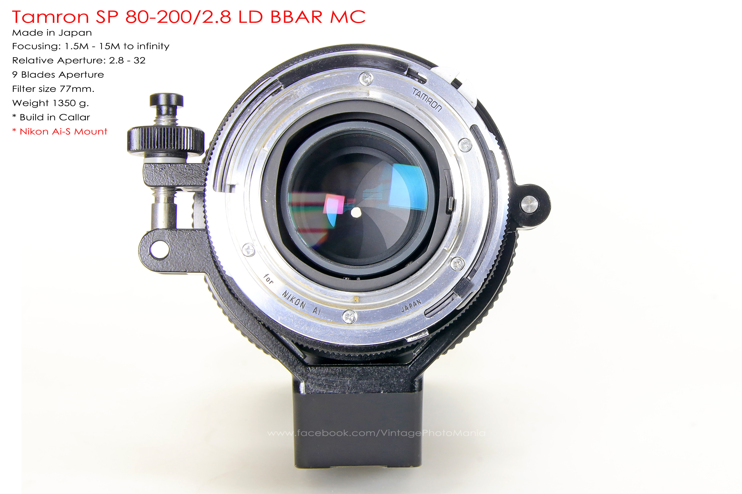 Tamron SP 80-200/2.8 LD BBAR MC *Nikon Ai-S Mount เลนส์ไวแสงgva 2.8 ตัวหายาก