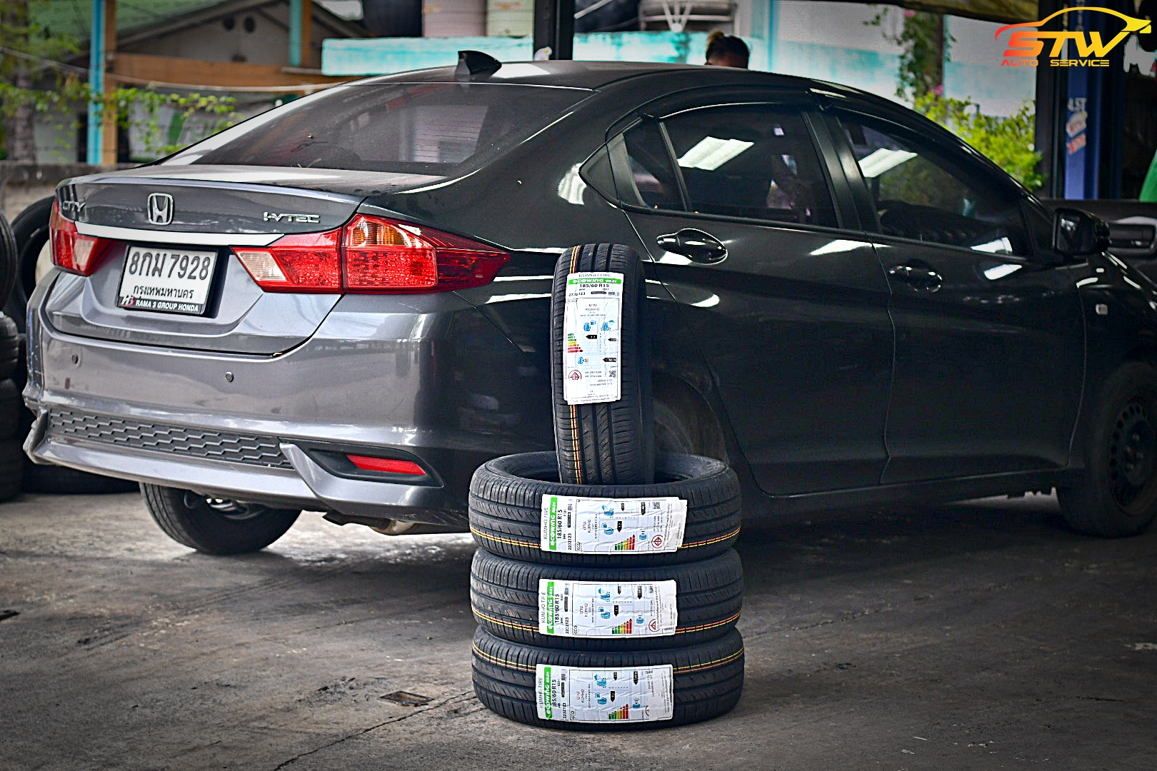 เปลี่ยนยาง HONDA CITY KUMHO ECOWING ES31 185/60R15 84H