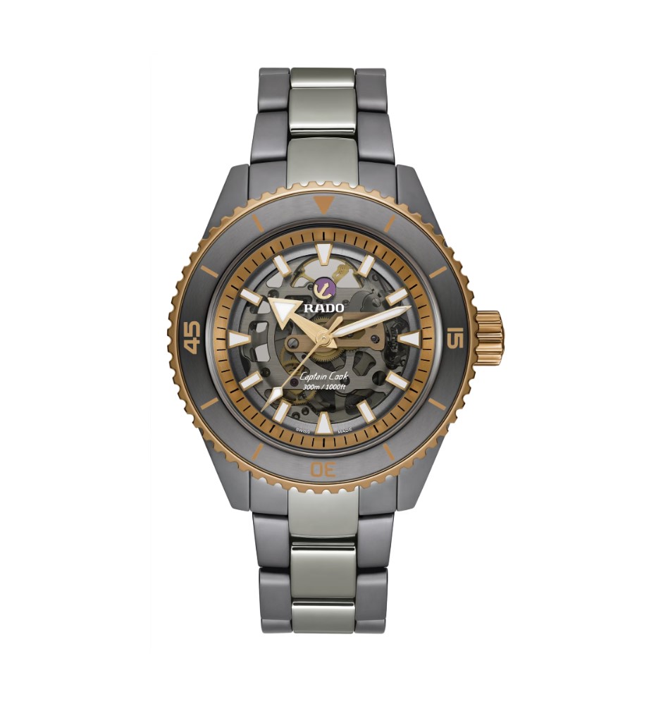 (ประกันศูนย์ไทย 2 ปี) Rado Captain Cook High-Tech Ceramic Skeleton "LAVA" R32148162