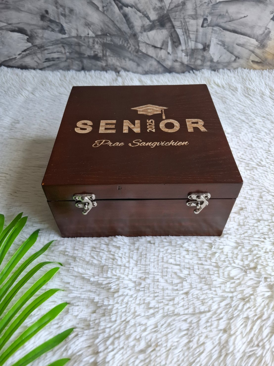 กล่องไม้สนแบบฝาล็อค