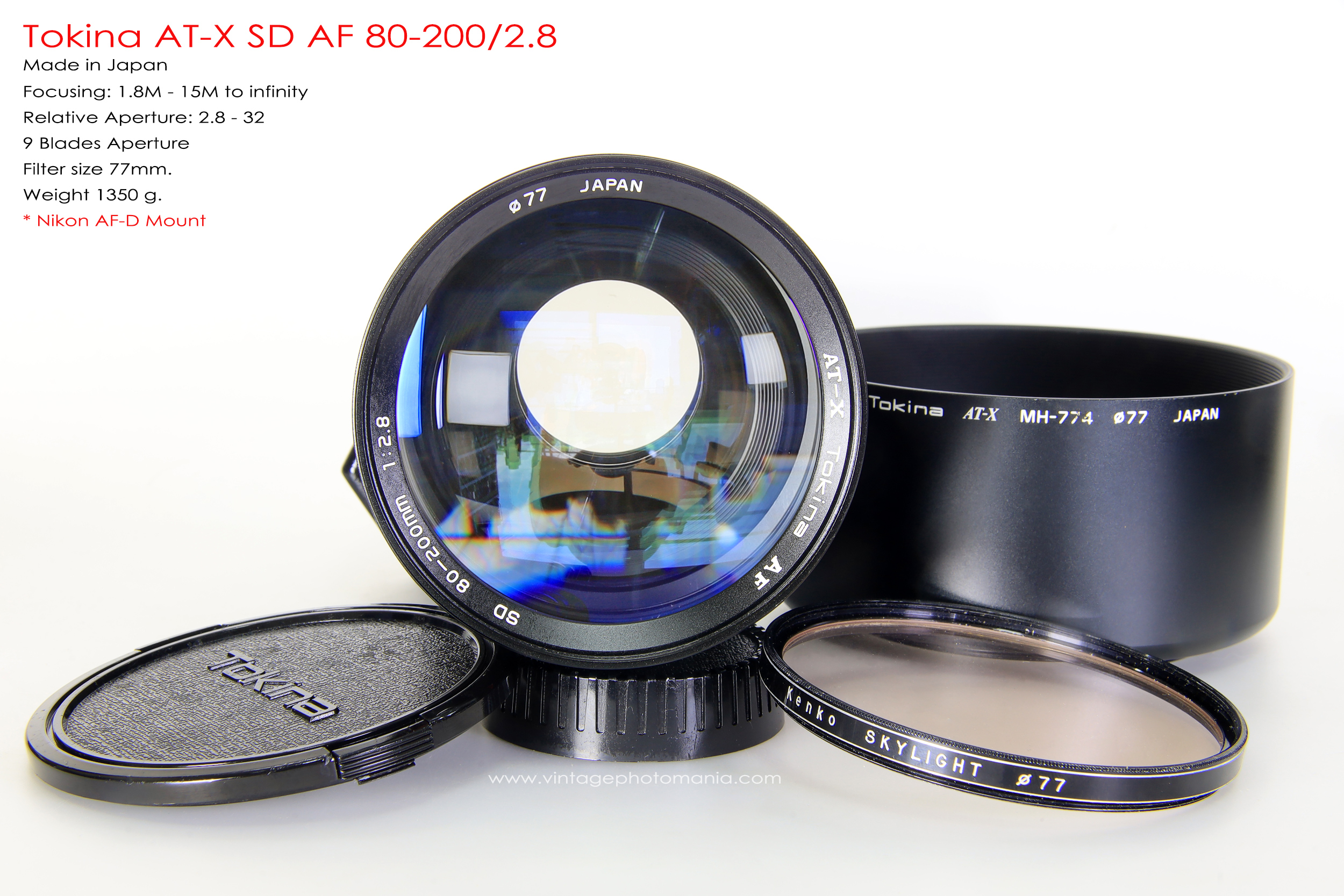 Tokina AT-X SD AF 80-200/2.8 *Nikon AF-D Mount เลนส์ซูมระดับโปรเอฟกว้างละลายหลังสวย