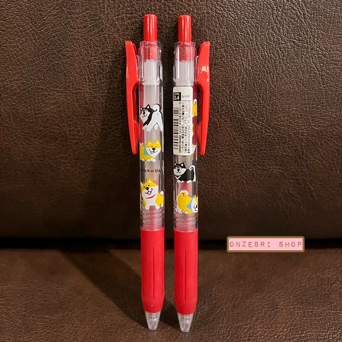 ปากกา Zebra Sarasa Clip x Shibanban จากญี่ปุ่น หัว 0.4 หมึกสีแดง