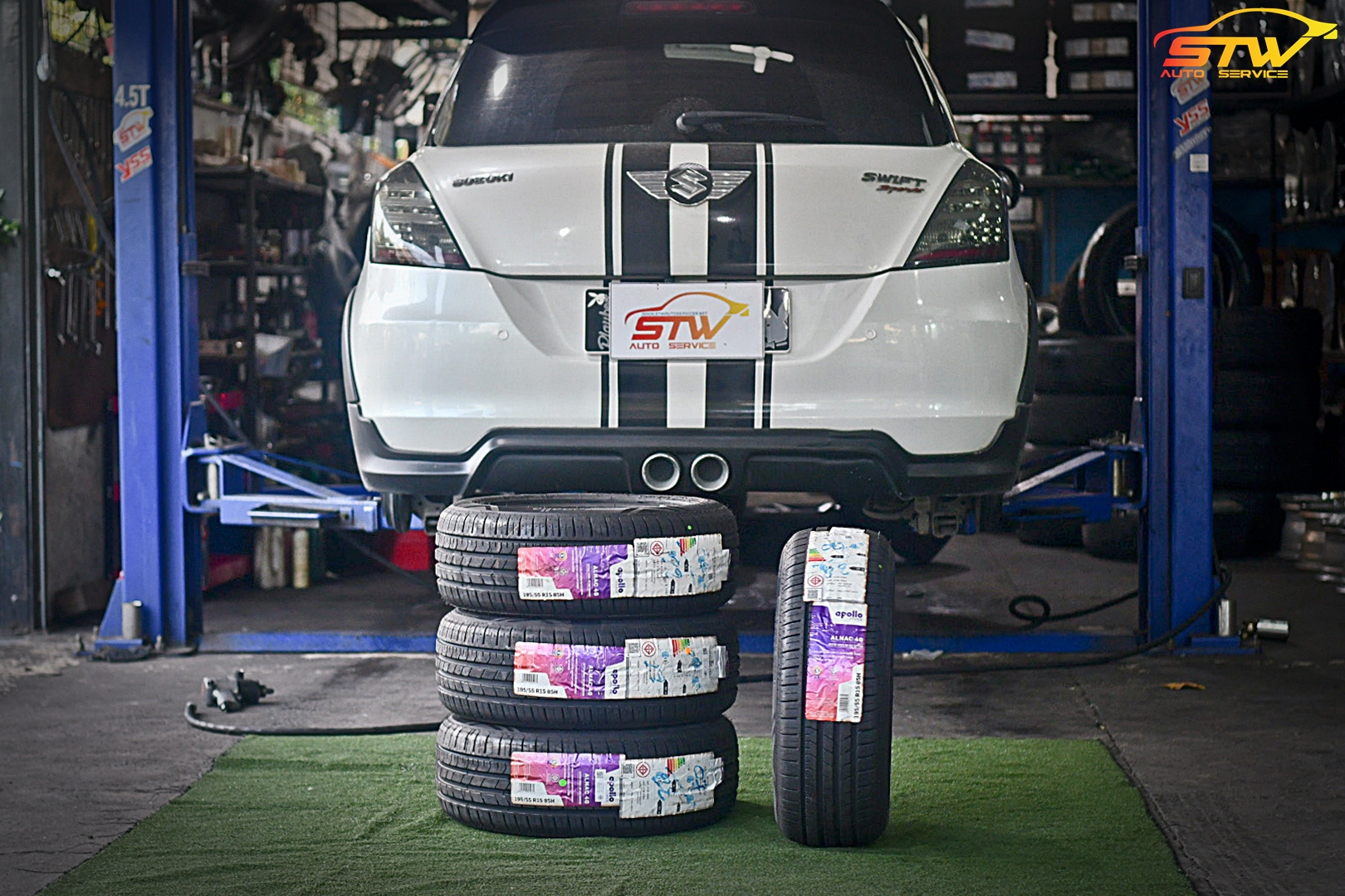 เปลี่ยนยาง SUZUKI SWIFT APOLLO ALNAC 4G 195/55R15 85H